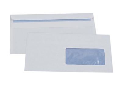 Enveloppes autoadhésives DL 110x220 avec fenêtre-boîte de 500