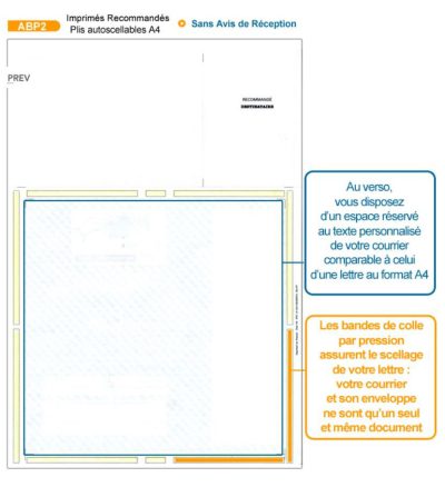 Plis auto-scellables A4 SANS AR pour plieuses-scelleuses