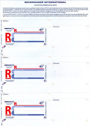 Imprimé recommandé A4 International bureautique