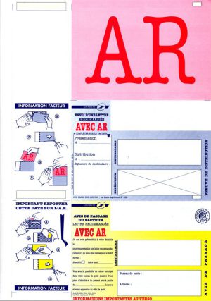 Plis auto-scellables A4 avec AVIS DE RECEPTION pour plieuses-scelleuses