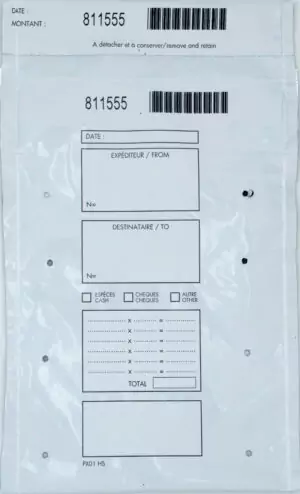 Pochette sécurisée transport de fonds