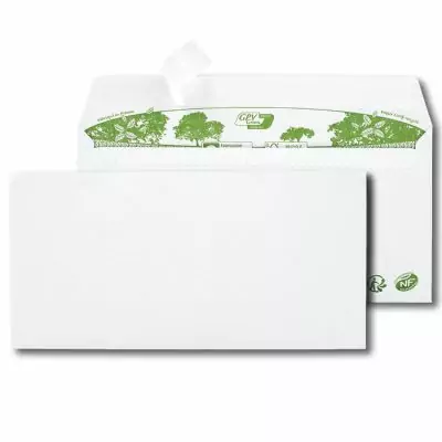 Enveloppe extra blanche DL 110x220 sans fenêtre 80g
