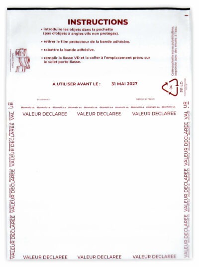 Enveloppe Sécurisée Valeur Déclarée L 225 x H 170+120 – Image 3