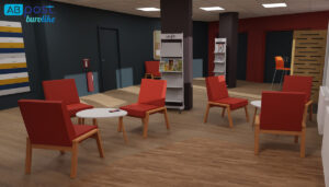 Salle d'accueil -plan 3D