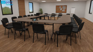 Plan 3D aménagement de la salle du conseil