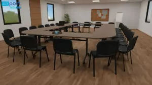 Plan 3D aménagement de la salle du conseil