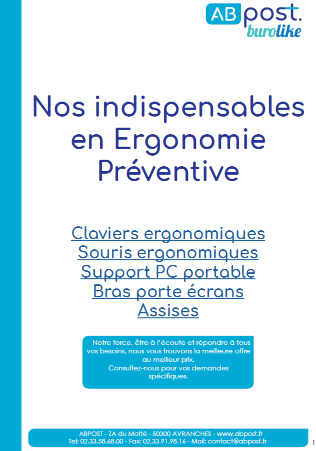 Catalogue ergonomie préventive