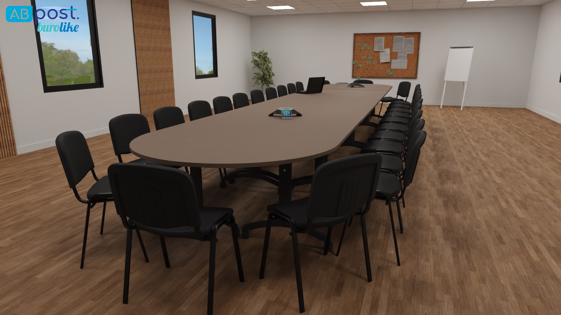 Plan d'aménagement d'une salle du conseil